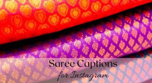 Cute Saree Captions for Instagram