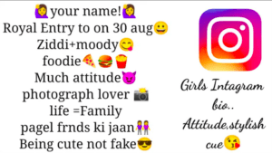 Instagram Bio for Girls Attitude