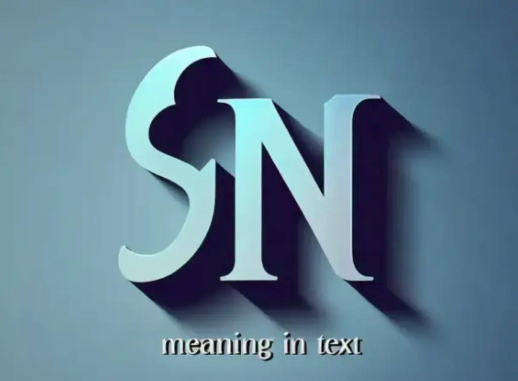 sn meaning in text